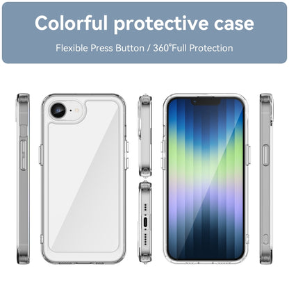 For iPhone 16e Colorful Series Acrylic + TPU Phone Case(Transparent) by bashfashion