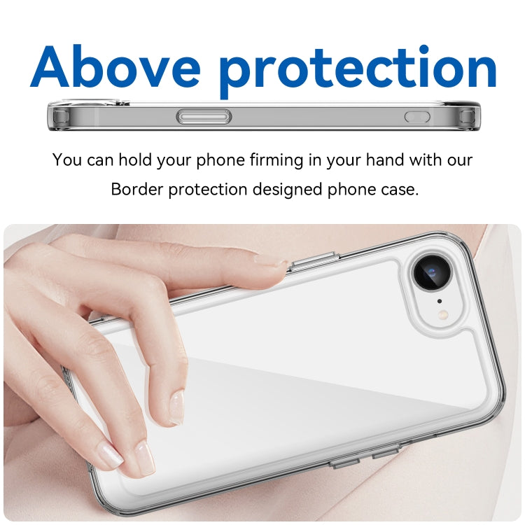 For iPhone 16e Colorful Series Acrylic + TPU Phone Case(Transparent) by bashfashion