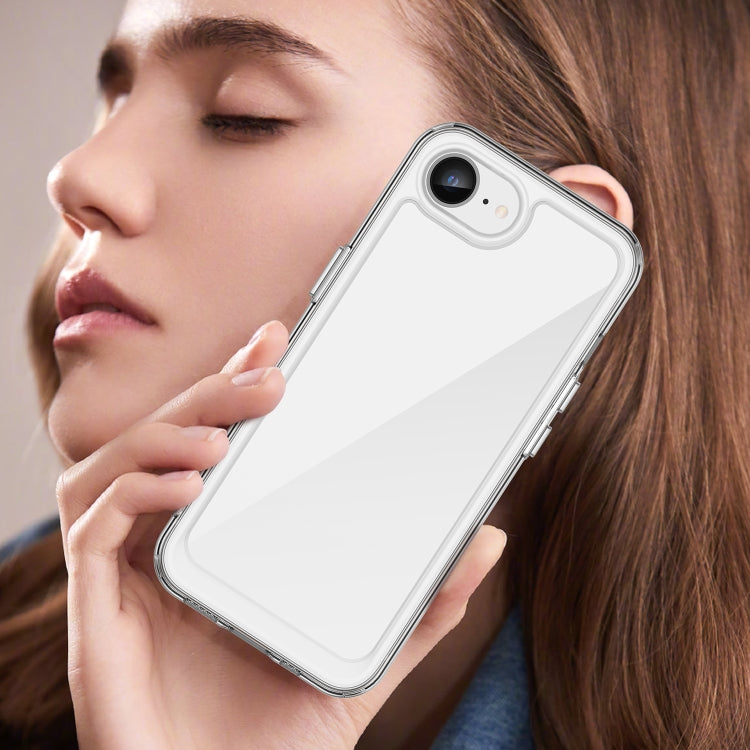 For iPhone 16e Colorful Series Acrylic + TPU Phone Case(Transparent) by bashfashion