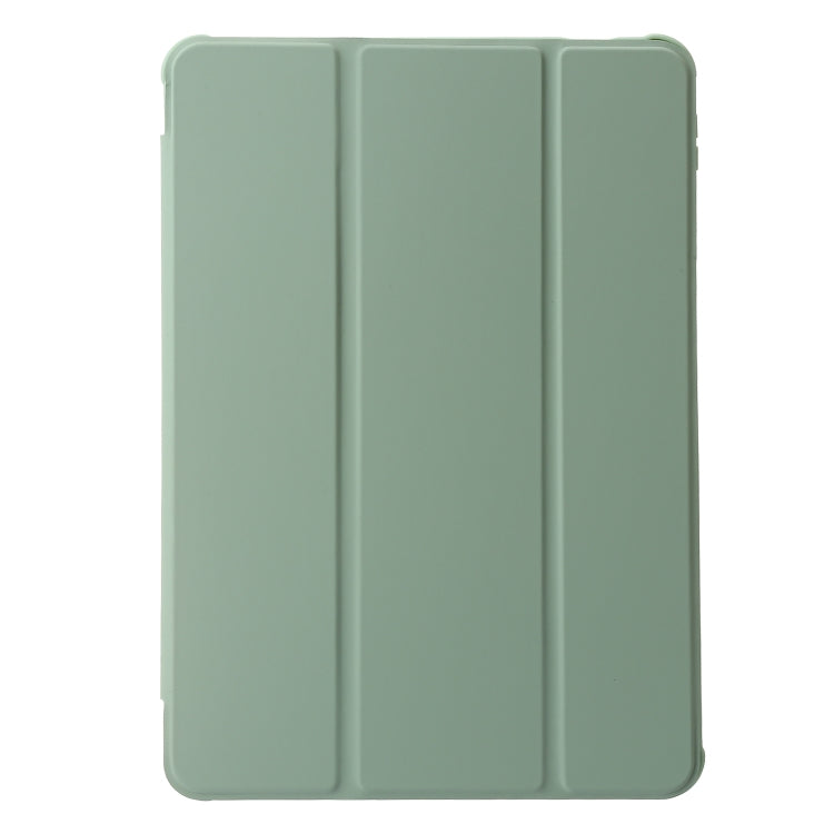 For Xiaomi Pad 6 3-Fold Clear Acrylic Leather Tablet Case(Green) by bashfashion