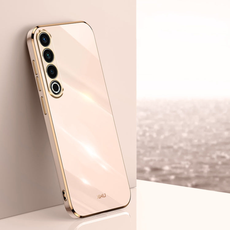 For Meizu 20 Pro 5G XINLI Straight Edge 6D Electroplate TPU Phone Case(Pink) by XINLI