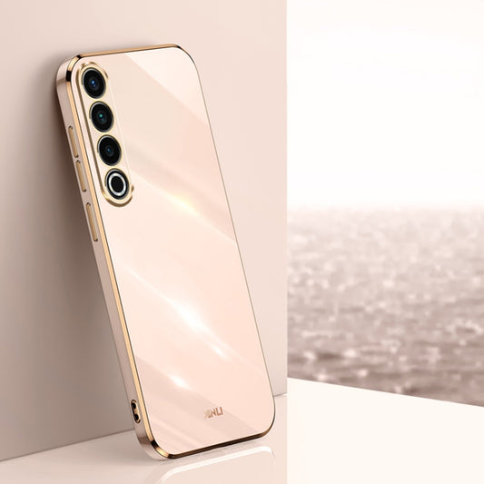 For Meizu 20 Pro 5G XINLI Straight Edge 6D Electroplate TPU Phone Case(Pink) by XINLI
