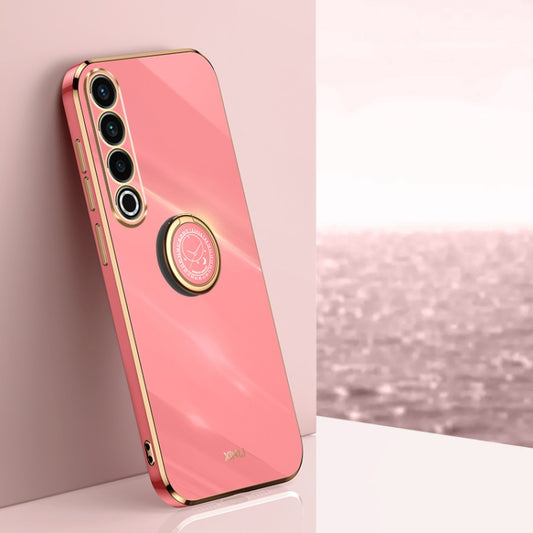 For Meizu 20 Pro 5G XINLI Straight Edge 6D Electroplate TPU Phone Case with Ring Holder(Hawthorn Red) by XINLI