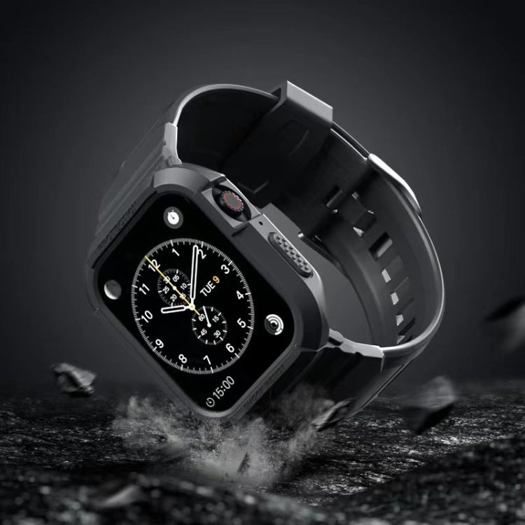 Carbon Fiber TPU Integrated Watch Band For Apple Watch 3 42mm(Blue) by bashfashion