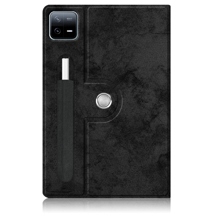 For Xiaomi Pad 6 / 6 Pro 360 Rotation Stand Smart Leather Tablet Case(Black) by bashfashion
