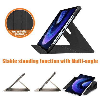 For Xiaomi Pad 6 / 6 Pro 360 Rotation Stand Smart Leather Tablet Case(Black) by bashfashion