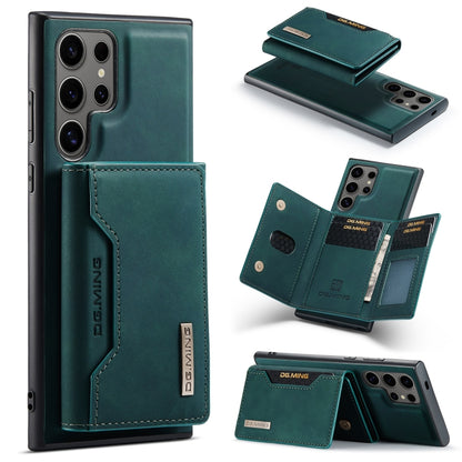For Samsung Galaxy S24 Ultra 5G DG.MING M2 Series 3-Fold Multi Card Bag + Magnetic Phone Case(Green) by DG.MING