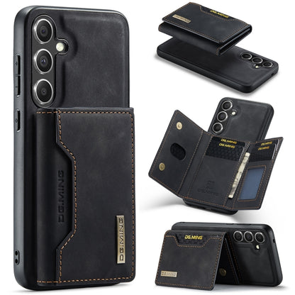For Samsung Galaxy S24 5G DG.MING M2 Series 3-Fold Multi Card Bag + Magnetic Phone Case(Black) by DG.MING
