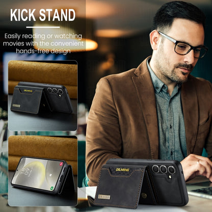 For Samsung Galaxy S24 5G DG.MING M2 Series 3-Fold Multi Card Bag + Magnetic Phone Case(Black) by DG.MING