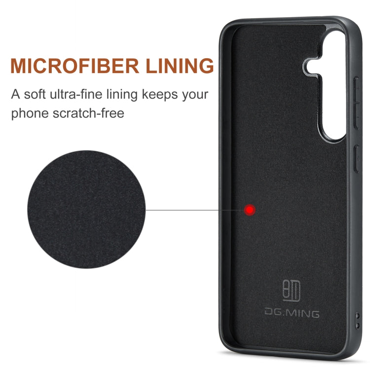 For Samsung Galaxy S24 5G DG.MING M2 Series 3-Fold Multi Card Bag + Magnetic Phone Case(Black) by DG.MING