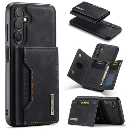 For Samsung Galaxy A15 5G / A15 4G DG.MING M2 Series 3-Fold Multi Card Bag + Magnetic Phone Case(Black) by DG.MING