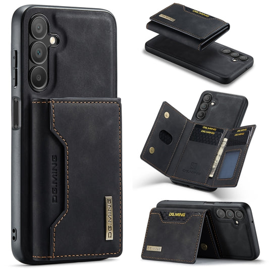 For Samsung Galaxy A15 5G / A15 4G DG.MING M2 Series 3-Fold Multi Card Bag + Magnetic Phone Case(Black) by DG.MING