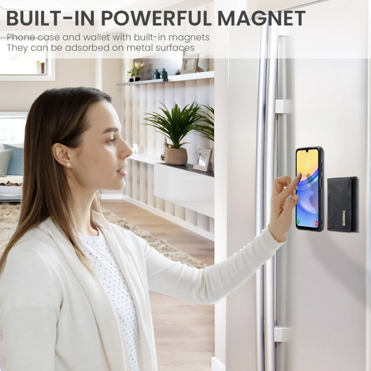 For Samsung Galaxy A15 5G / A15 4G DG.MING M2 Series 3-Fold Multi Card Bag + Magnetic Phone Case(Black) by DG.MING