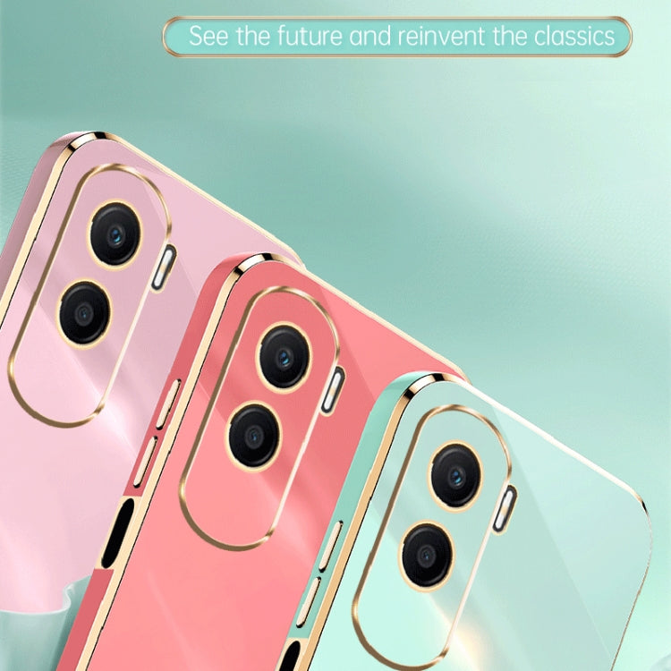 For Honor X50i 5G XINLI Straight Edge 6D Electroplate TPU Phone Case(Mint Green) by XINLI