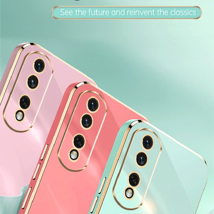 For Honor 90 Pro XINLI Straight Edge 6D Electroplate TPU Phone Case(Pink) by XINLI