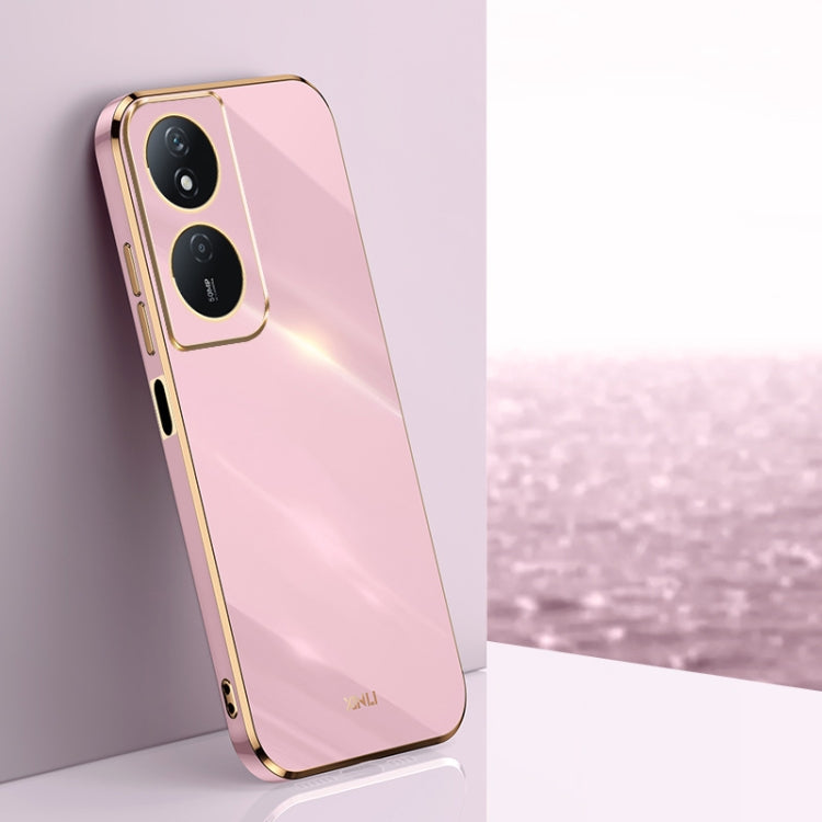 For Honor Play 50 Plus 5G XINLI Straight Edge 6D Electroplate TPU Phone Case(Cherry Purple) by XINLI