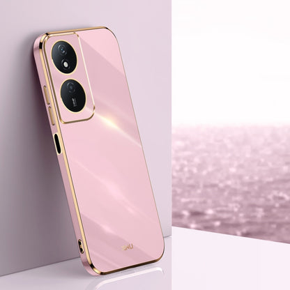 For Honor Play 50 Plus 5G XINLI Straight Edge 6D Electroplate TPU Phone Case(Cherry Purple) by XINLI