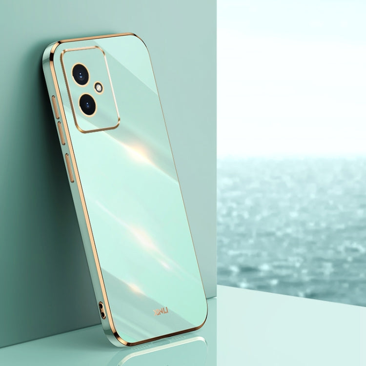 For Honor 100 XINLI Straight Edge 6D Electroplate TPU Phone Case(Mint Green) by XINLI