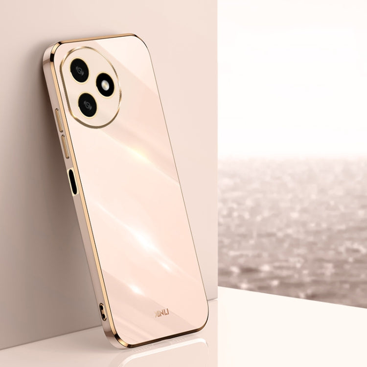 For Honor X50i+ 5G XINLI Straight Edge 6D Electroplate TPU Phone Case(Pink) by XINLI