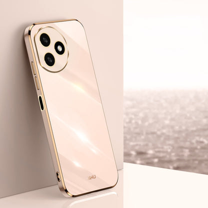 For Honor X50i+ 5G XINLI Straight Edge 6D Electroplate TPU Phone Case(Pink) by XINLI