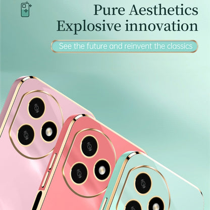 For Honor X50i+ 5G XINLI Straight Edge 6D Electroplate TPU Phone Case with Ring Holder(Cherry Purple) by XINLI