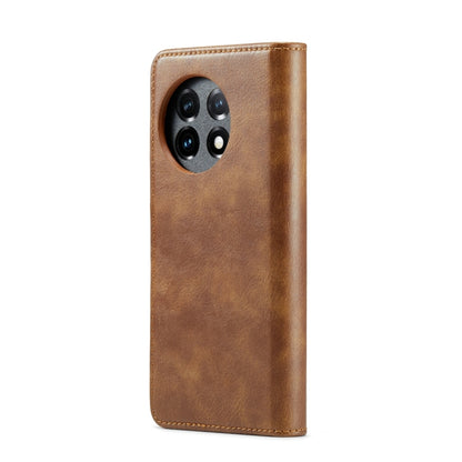 For OnePlus 11 DG.MING Crazy Horse Texture Detachable Magnetic Leather Case(Brown) by DG.MING