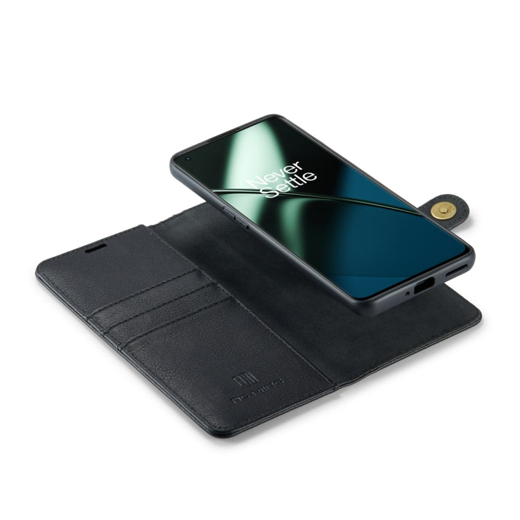 For OnePlus 11 DG.MING Crazy Horse Texture Detachable Magnetic Leather Case(Black) by DG.MING