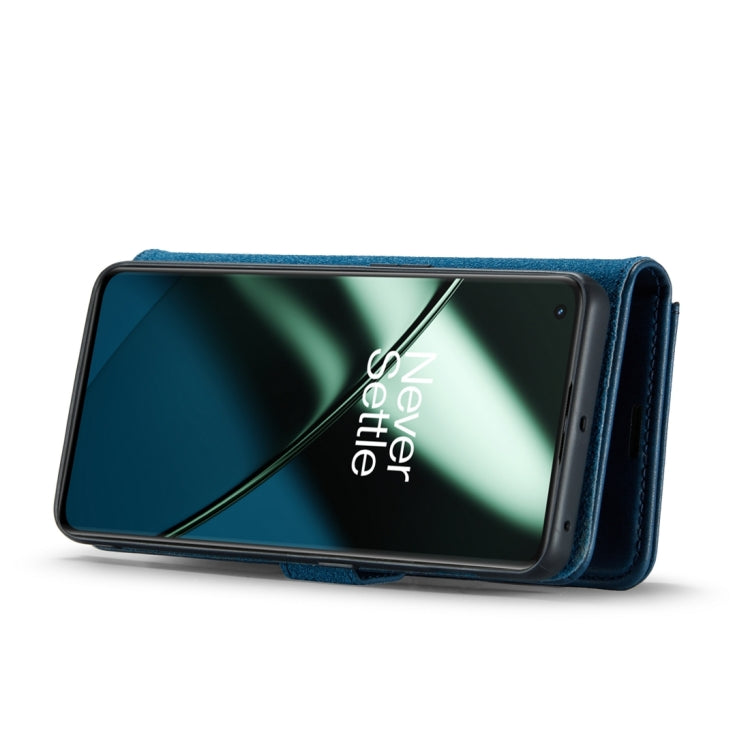 For OnePlus 11 DG.MING Crazy Horse Texture Detachable Magnetic Leather Case(Blue) by DG.MING