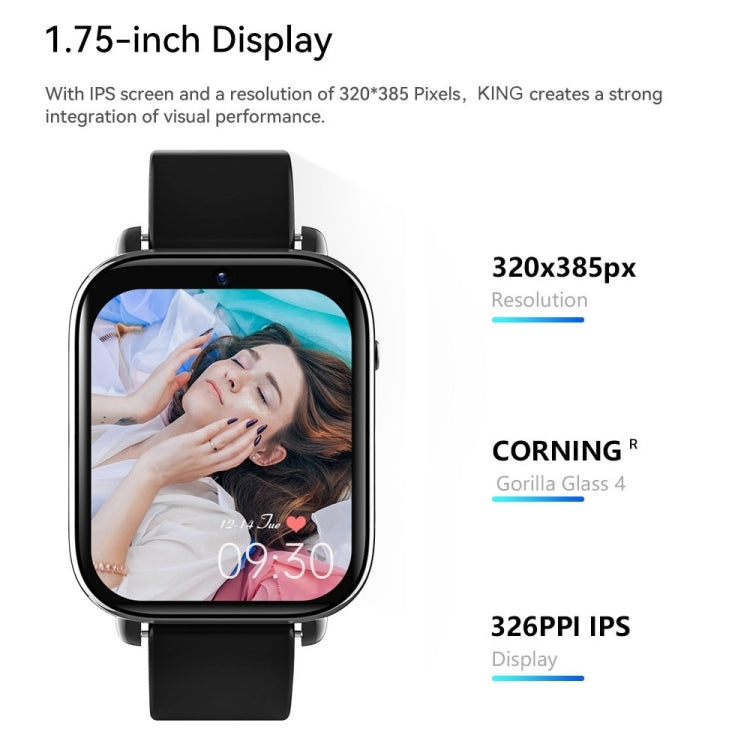 Z20 1.75 inch Screen 4G LTE Smart Watch Android 9 OS 4GB+128GB(Black) by bashfashion