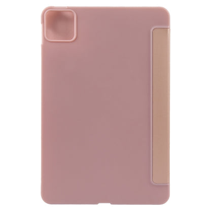 For Xiaomi Pad 7 / Pad 7 Pro Three-fold Holder Flip Tablet Leather Case(Rose Gold) by bashfashion