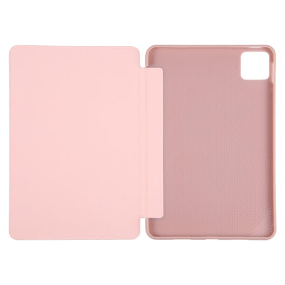 For Xiaomi Pad 7 / Pad 7 Pro Three-fold Holder Flip Tablet Leather Case(Rose Gold) by bashfashion