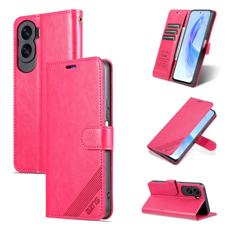 For Honor X50i AZNS Sheepskin Texture Flip Leather Phone Case(Red) by AZNS