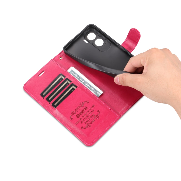 For Honor X50i AZNS Sheepskin Texture Flip Leather Phone Case(Red) by AZNS