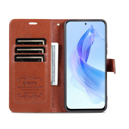 For Honor X50i AZNS Sheepskin Texture Flip Leather Phone Case(Brown) by AZNS