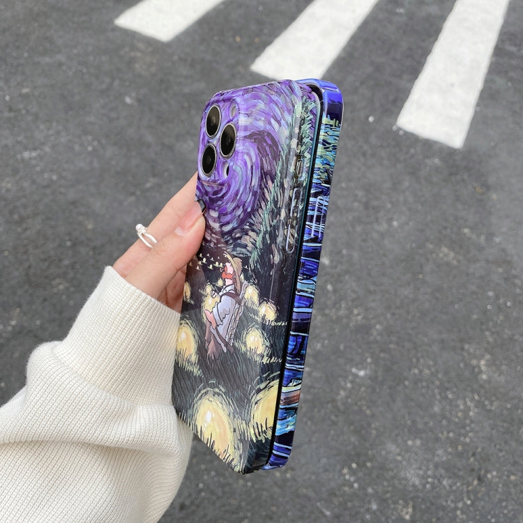 For iPhone 15 Pro Max Oil Painting Pattern Glossy PC Phone Case(Oil Portrait) by bashfashion