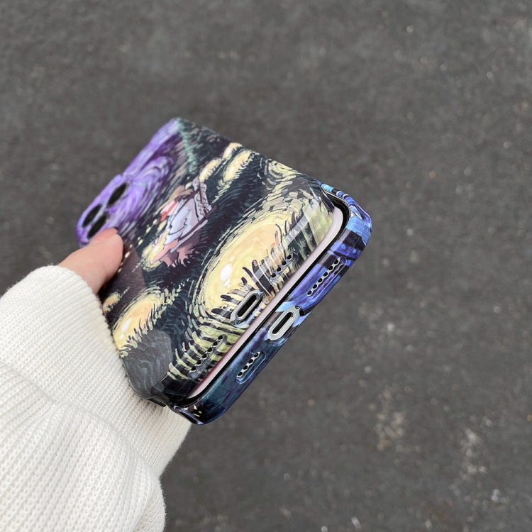 For iPhone 14 Pro Oil Painting Pattern Glossy PC Phone Case(Oil Portrait) by bashfashion