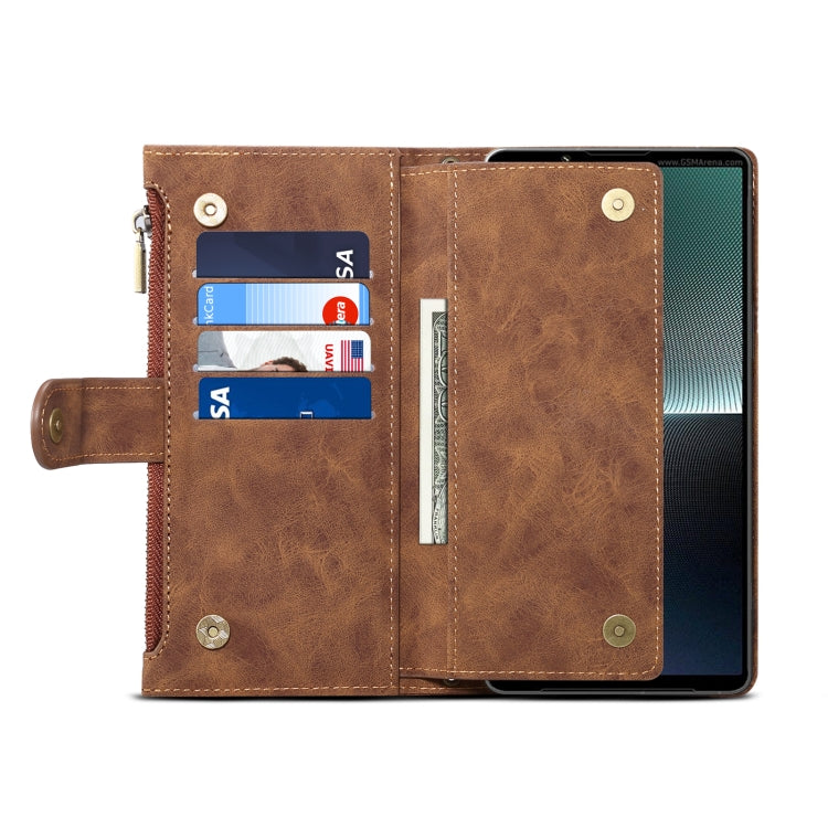 For Google Pixel 8 ESEBLE Retro Frosted RFID Flip Leather Phone Case(Brown) by ESEBLE