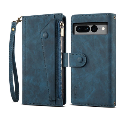 For Google Pixel 8 ESEBLE Retro Frosted RFID Flip Leather Phone Case(Dark Green) by ESEBLE