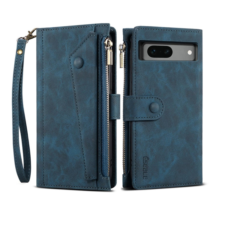 For Google Pixel 7a ESEBLE Retro Frosted RFID Flip Leather Phone Case(Dark Green) by ESEBLE