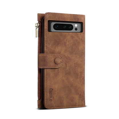 For Google Pixel 8 Pro ESEBLE Retro Frosted RFID Flip Leather Phone Case(Brown) by ESEBLE