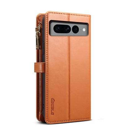 For Google Pixel 8 ESEBLE Star Series Lanyard Zipper Wallet RFID Leather Case(Brown) by ESEBLE