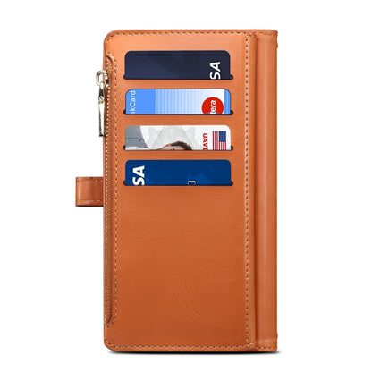 For Google Pixel 8 ESEBLE Star Series Lanyard Zipper Wallet RFID Leather Case(Brown) by ESEBLE