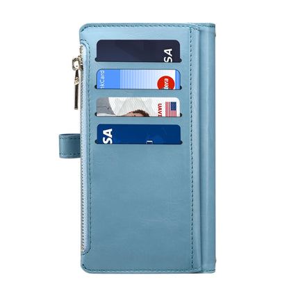 For Google Pixel 8 ESEBLE Star Series Lanyard Zipper Wallet RFID Leather Case(Blue) by ESEBLE