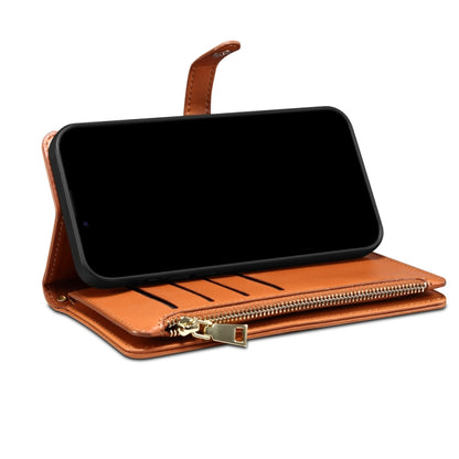 For Google Pixel 7a ESEBLE Star Series Lanyard Zipper Wallet RFID Leather Case(Brown) by ESEBLE