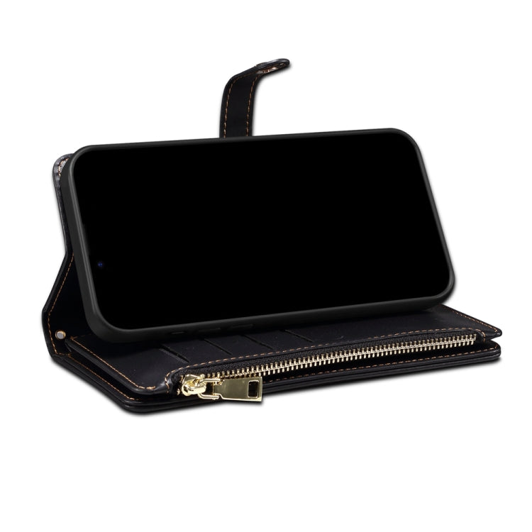 For Google Pixel 7a ESEBLE Star Series Lanyard Zipper Wallet RFID Leather Case(Black) by ESEBLE