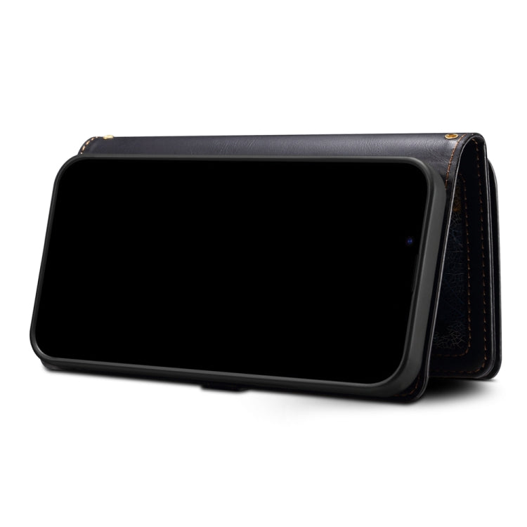 For Google Pixel 7a ESEBLE Star Series Lanyard Zipper Wallet RFID Leather Case(Black) by ESEBLE