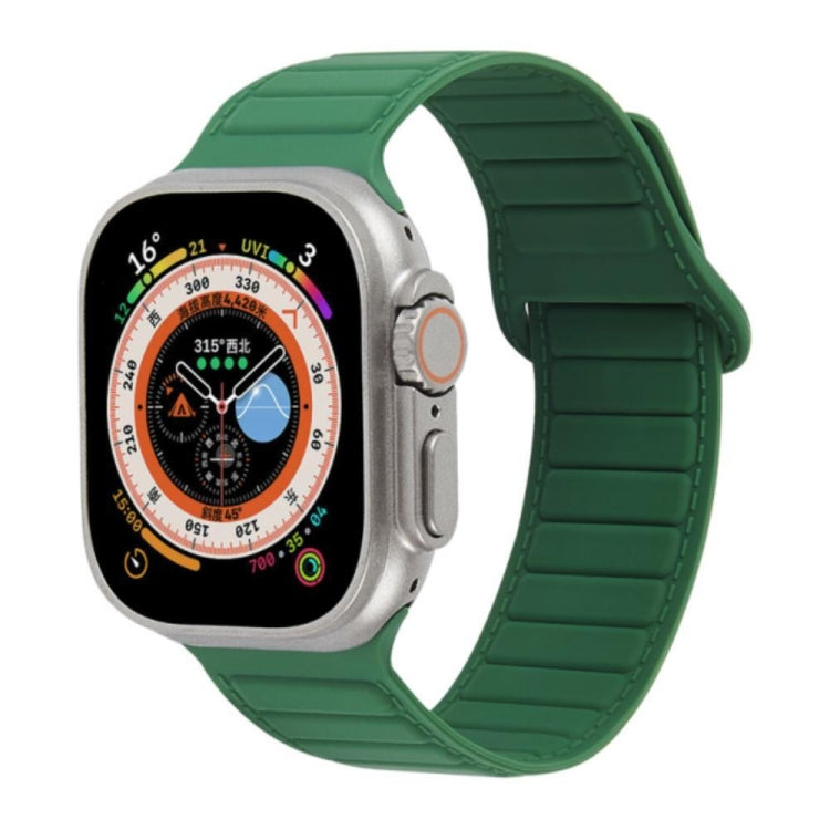 For Apple Watch 3 42mm Loop Magnetic Silicone Watch Band(Green) by bashfashion