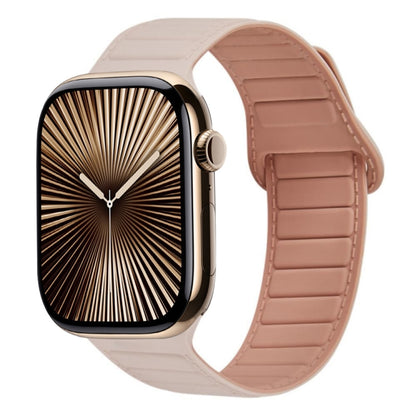 For Apple Watch Series 10 42mm Loop Magnetic Silicone Watch Band(Pink) by bashfashion