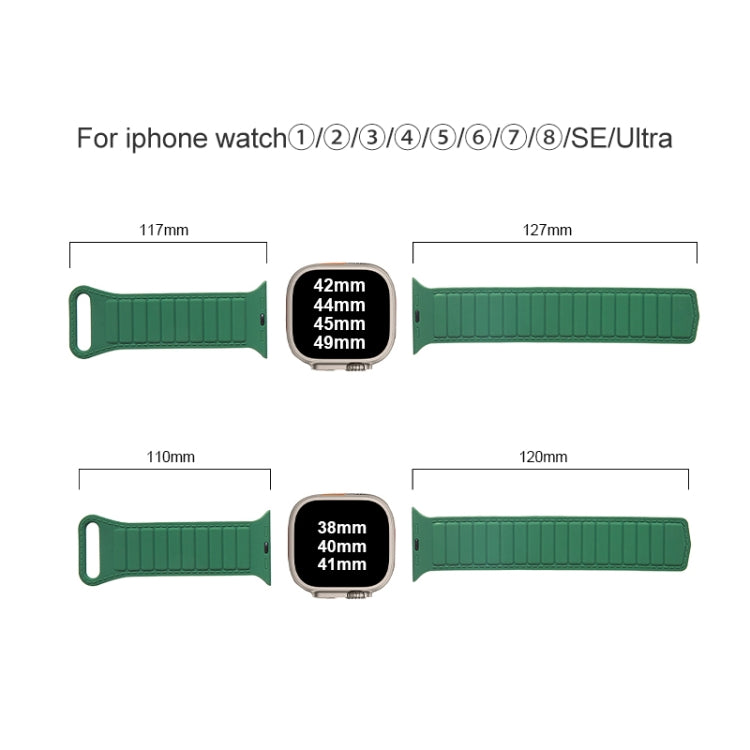 For Apple Watch 8 41mm Loop Magnetic Silicone Watch Band(Black Yellow) by bashfashion