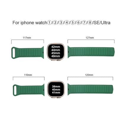 For Apple Watch SE 2023 40mm Loop Magnetic Silicone Watch Band(White Black) by bashfashion